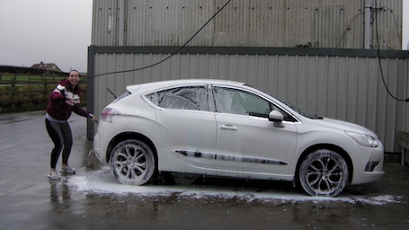 "Best Car Wash in town, great value", Beth Davies and Sam Leeman.